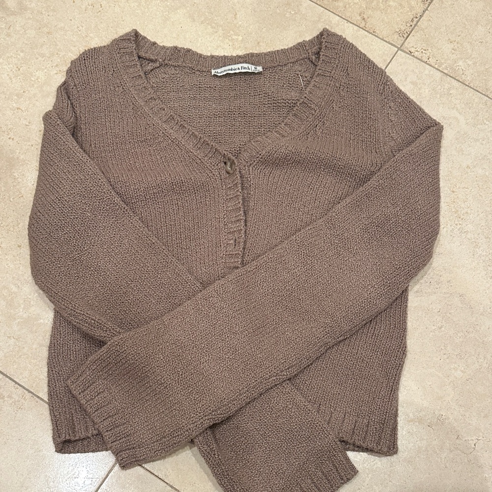 Abercrombie & Fitch Taupe Cardigan Sweater